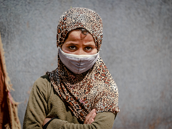 Afghan girl in scarf