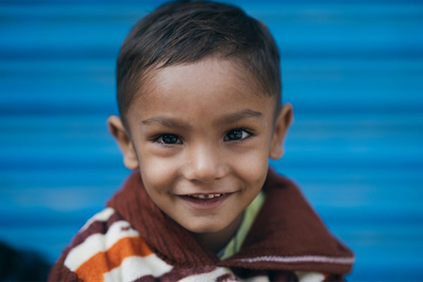 Young Asian boy smiling