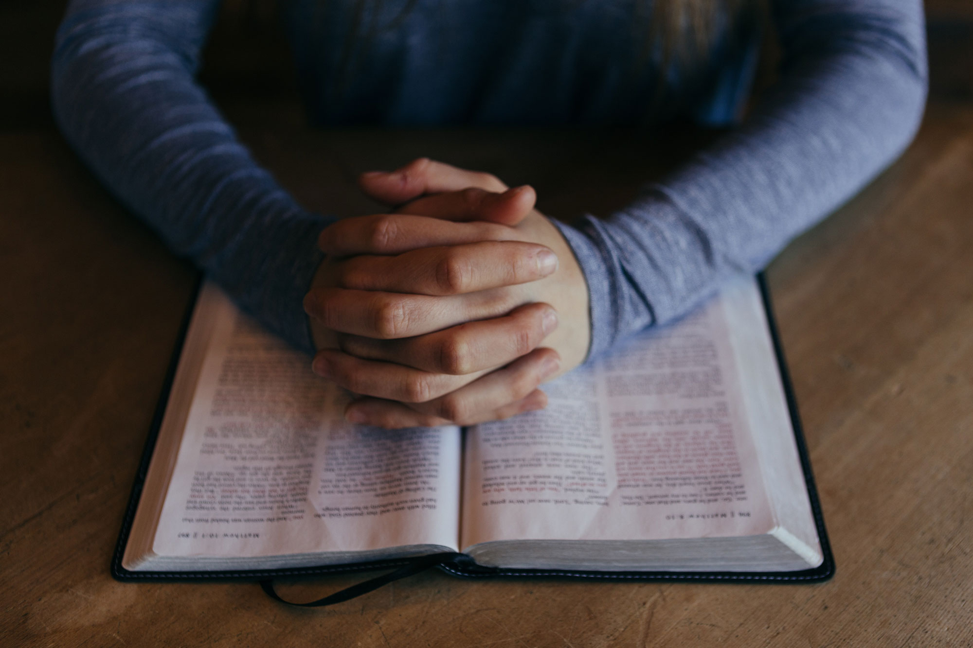 Picture of hands clasped in prayer